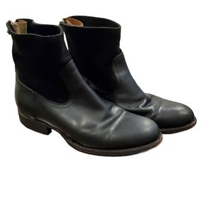 Frye Jamie Womens Black Ankle Short Flat Zip Leather Boots Size US 7.5 B